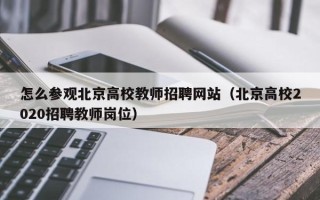 怎么参观北京高校教师招聘网站（北京高校2020招聘教师岗位）