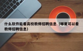 什么软件能看高校教师招聘信息（哪里可以看教师招聘信息）
