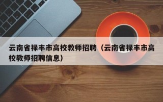 云南省禄丰市高校教师招聘（云南省禄丰市高校教师招聘信息）
