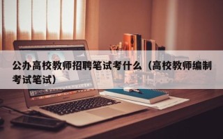公办高校教师招聘笔试考什么（高校教师编制考试笔试）