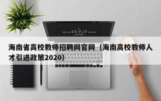 海南省高校教师招聘网官网（海南高校教师人才引进政策2020）