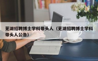 芜湖招聘博士学科带头人（芜湖招聘博士学科带头人公告）