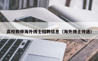 高校教师海外博士招聘信息（海外博士待遇）
