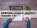 高职高专招聘人才引进计划（职业学院2020引进高层次人才）
