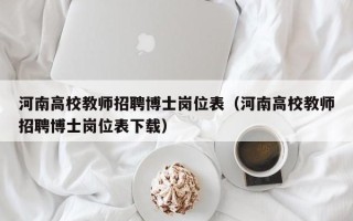 河南高校教师招聘博士岗位表（河南高校教师招聘博士岗位表下载）